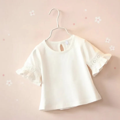 Girls Trumpet Sleeve Top – Elegant & Comfort – Lace Sleeve