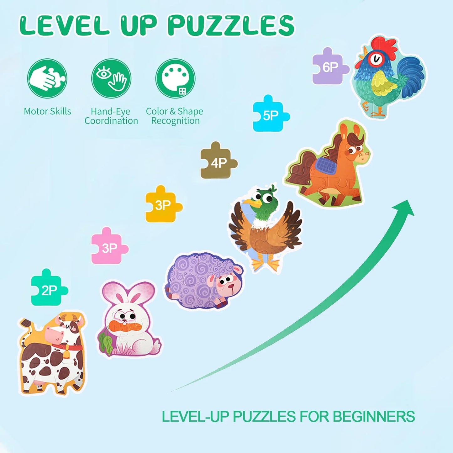 Woods™ - Fine Motor Skills & Creative - 6-in-1 Puzzle