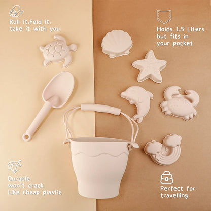 Silicone Beach Set™ - Beach Bucket Sand Adventure - Silicone Beach Set