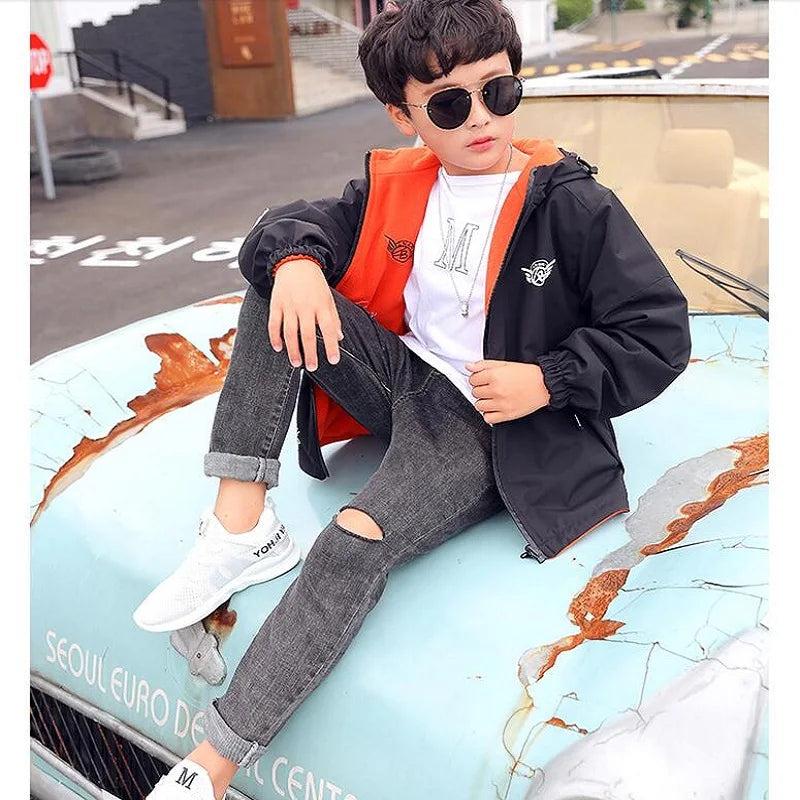 Reversible Kids Jacket – Waterproof & Windproof – Lightweight Jacket