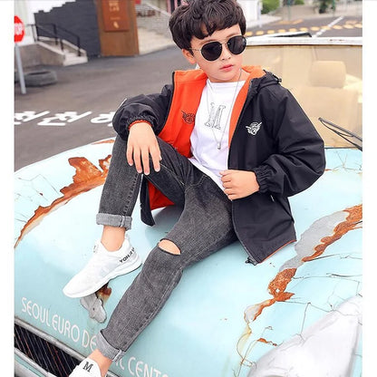 Reversible Kids Jacket – Waterproof & Windproof – Lightweight Jacket