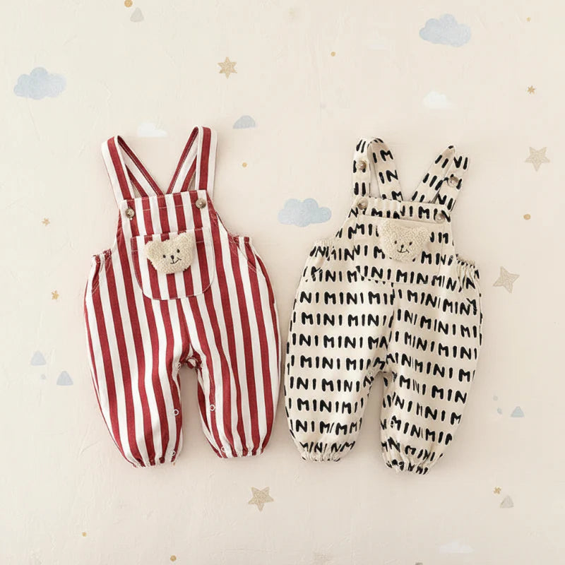 Striped Overall Romper – Soft & Comfortable – Kids Jumpsuit