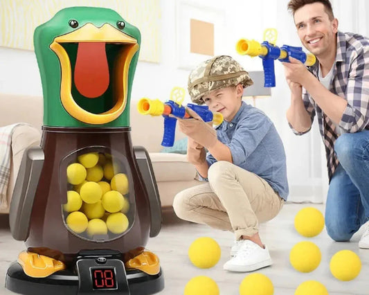 Kids Air Duck Shooter | Foam Dart Blaster | Target Game Unisex Design