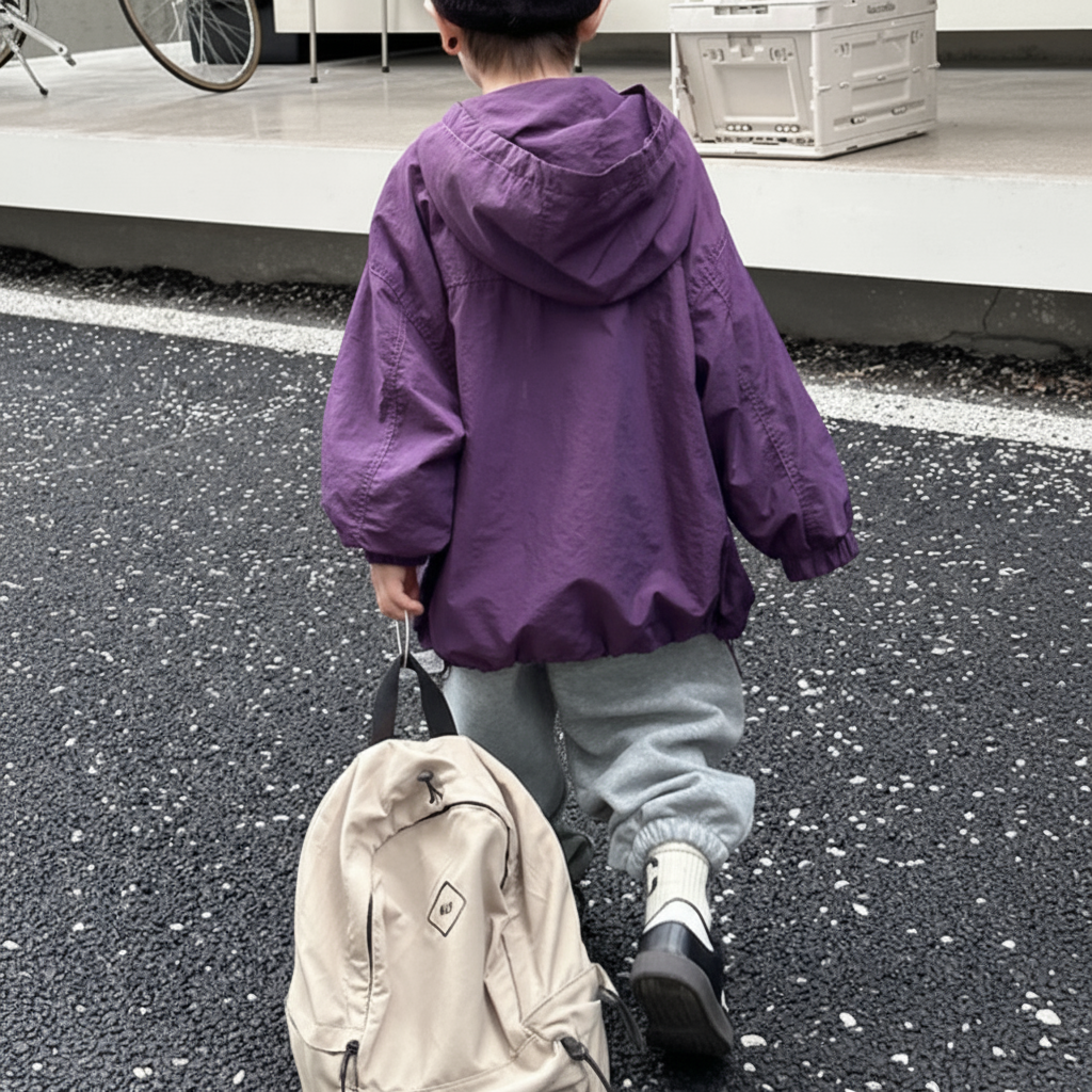 LiloWear – Windproof & Water-Repellent – Children's Wind Jacket with Hood