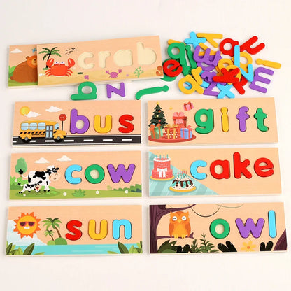 AlphaPuzzle – Learn English Words – Wooden Spelling Puzzle