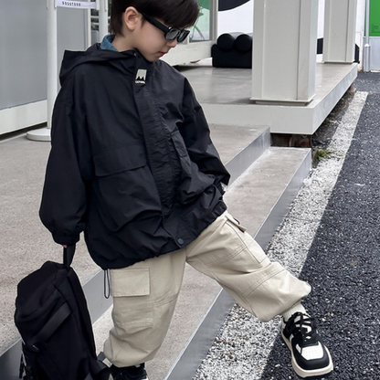 LiloWear – Windproof & Water-Repellent – Children's Wind Jacket with Hood