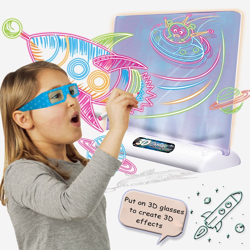 Magic Drawing Board™ - Glowing Art - Illuminating 3D Drawing Board