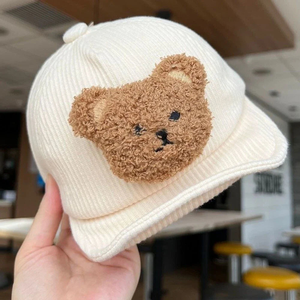 Mini Fashion - Cool & Cute - Corduroy Kids Cap Bear
