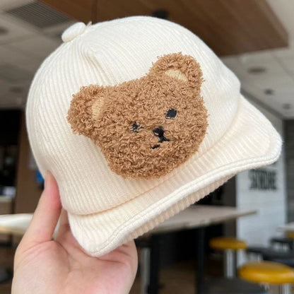 Mini Fashion - Cool & Cute - Corduroy Kids Cap Bear