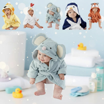 CozyNest – Soft & Absorbent – Bathrobe with Animal Design