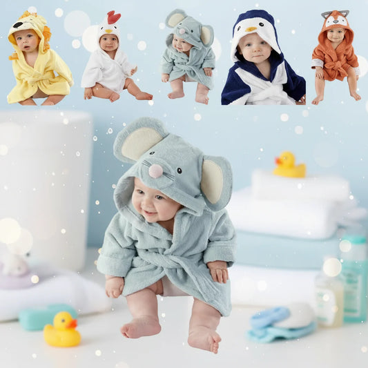 CozyNest – Soft & Absorbent – Bathrobe with Animal Design