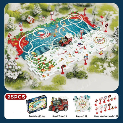 DIY Xmas Train Track™ - Build Your Own Christmas Wonderland - Christmas Train Puzzle