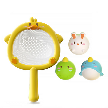 Squeaky Splash™ – Bath Party – Fishing Net in Bath